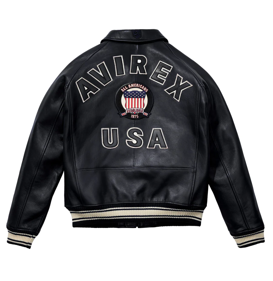 Men's Icon Avirex Leather Jacket - Image 5