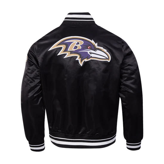 NFL BALTIMORE RAVENS SCRIPT TAIL MEN'S SATIN JACKET - Image 3