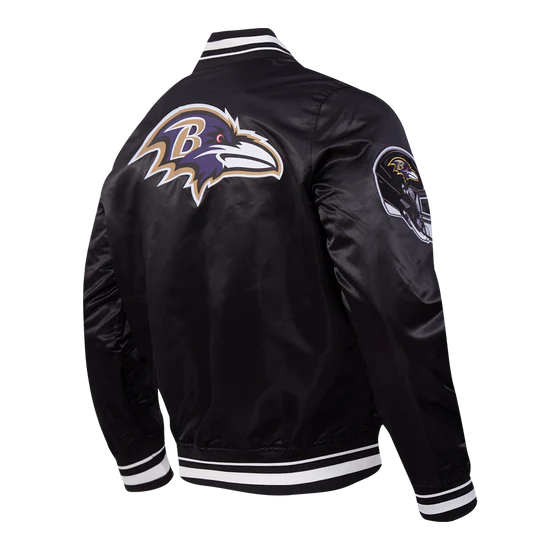NFL BALTIMORE RAVENS SCRIPT TAIL MEN'S SATIN JACKET - Image 4