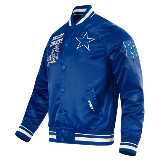 NFL DALLAS COWBOYS RETRO CLASSIC MEN'S RIB SATIN JACKET - Image 2