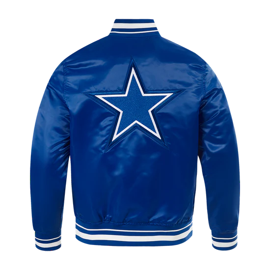 NFL DALLAS COWBOYS RETRO CLASSIC MEN'S RIB SATIN JACKET - Image 3