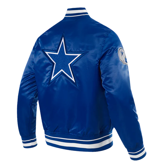 NFL DALLAS COWBOYS RETRO CLASSIC MEN'S RIB SATIN JACKET - Image 4