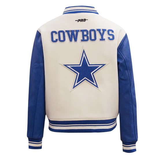 NFL DALLAS COWBOYS RETRO CLASSIC WOMEN'S RIB WOOL VARSITY JACKET - Image 3