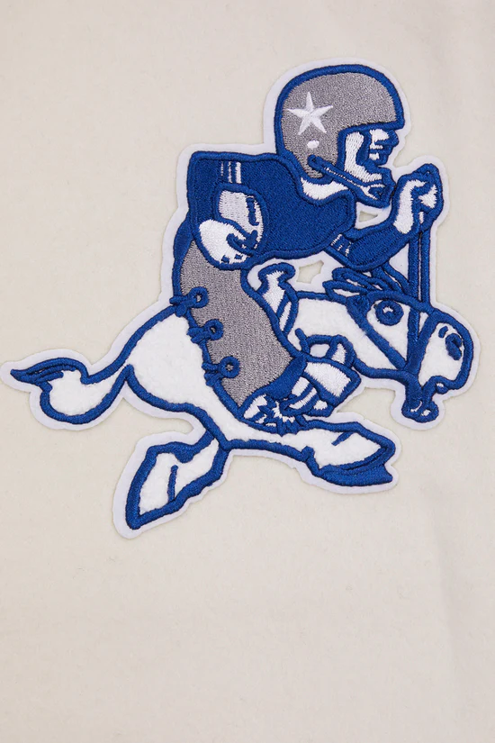 NFL DALLAS COWBOYS RETRO CLASSIC WOMEN'S RIB WOOL VARSITY JACKET - Image 7