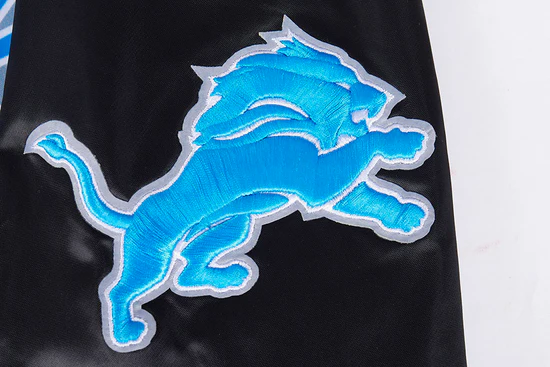 NFL DETROIT LIONS SCRIPT TAIL MEN'S SATIN JACKET - Image 8