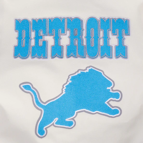 NFL DETROIT LIONS RETRO CLASSIC MEN'S RIB WOOL VARSITY JACKET - Image 6