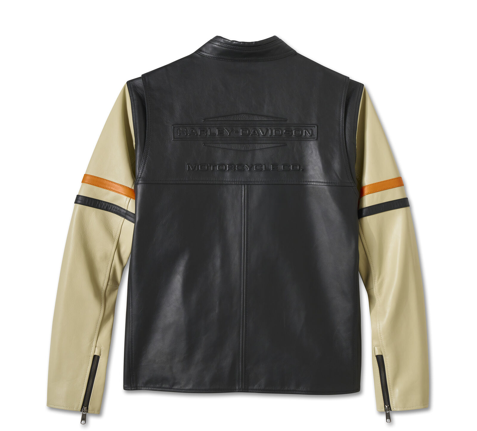 Harley-Davidson City Limits Leather Jacket - Colorblock - Harley Black & Pale Khaki - Image 2