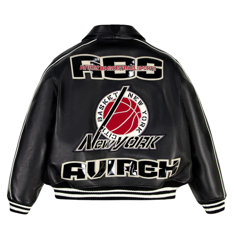 Avirex Real Leather Basketball Jacket - Image 2