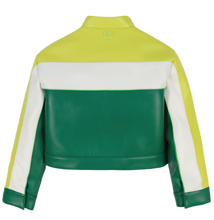 Women's Avirex Colorblock Moto Leather Jacket - Image 2