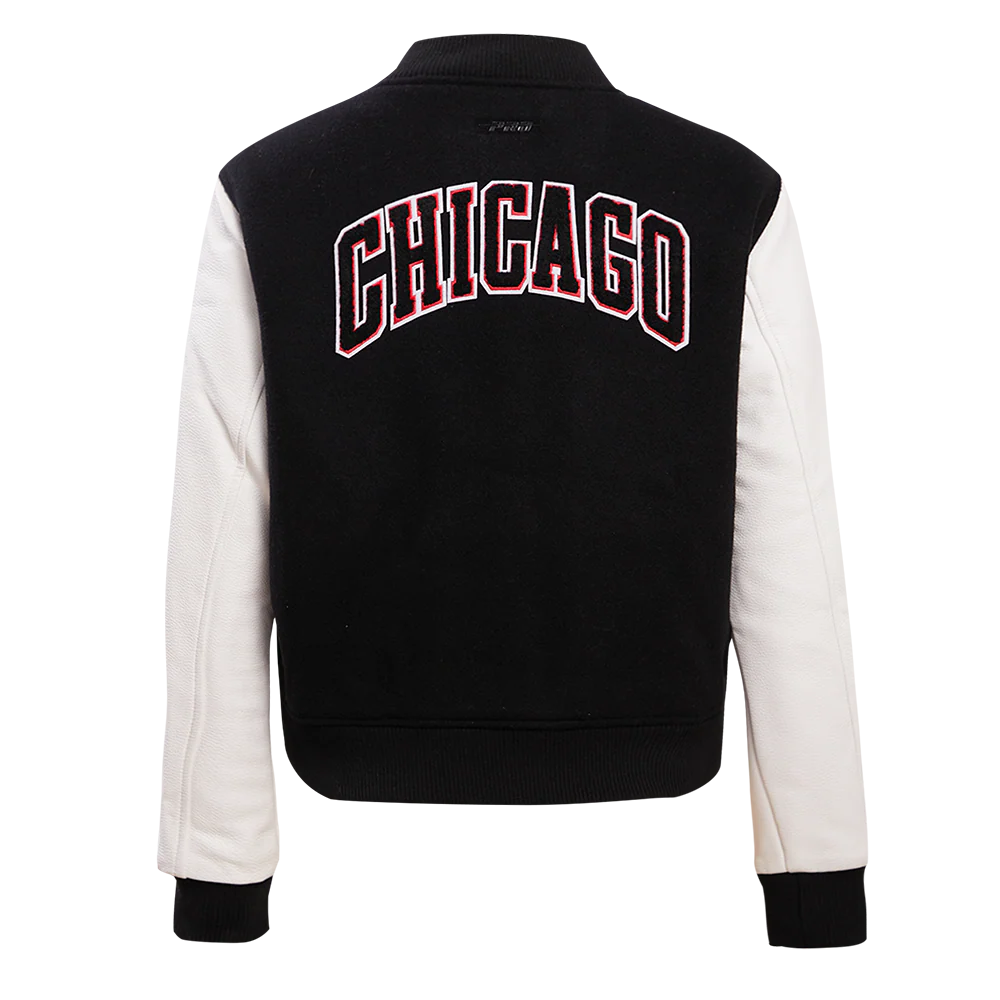 NBA CHICAGO BULLS CLASSIC WOOL WOMEN'S VARSITY JACKET - Image 2