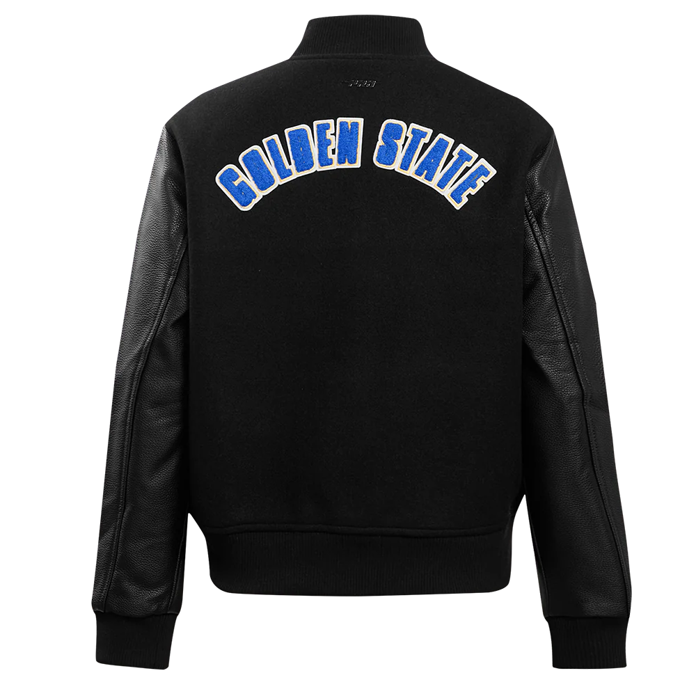 NBA GOLDEN STATE WARRIORS CLASSIC WOOL WOMEN'S VARSITY JACKET - Image 2