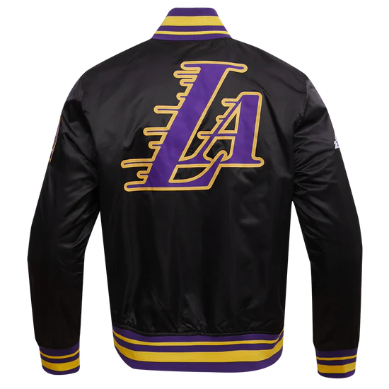 NBA LOS ANGELES LAKERS MEN'S CHEST DYNASTY TO DESTINY RIB SATIN JACKET - Image 2