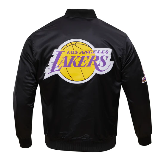 NBA LOS ANGELES LAKERS BIG LOGO MEN'S SATIN JACKET - Image 2