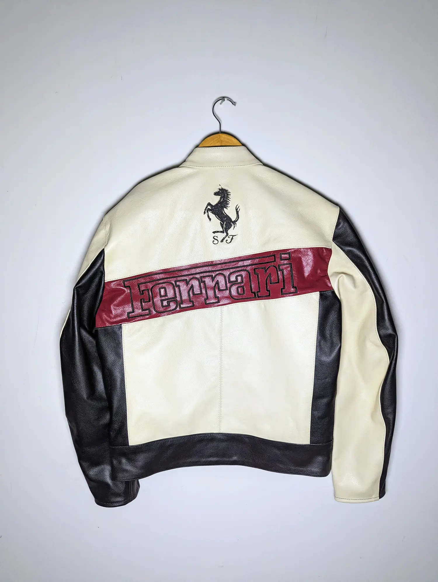 New Arrival Ferrari Racing Multicolor Leather Jacket - Image 2