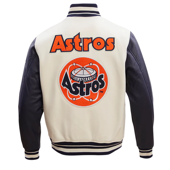 MLB HOUSTON ASTROS RETRO CLASSIC MEN'S RIB WOOL VARSITY JACKET - Image 2