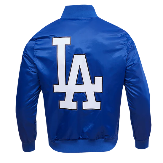 MLB LOS ANGELES DODGERS BIG LOGO MEN'S SATIN JACKET - Image 2