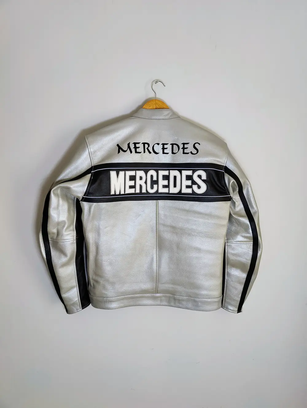 Mercedes Racing Genuine Cowhide Leather Streetwear Jacket - Image 2