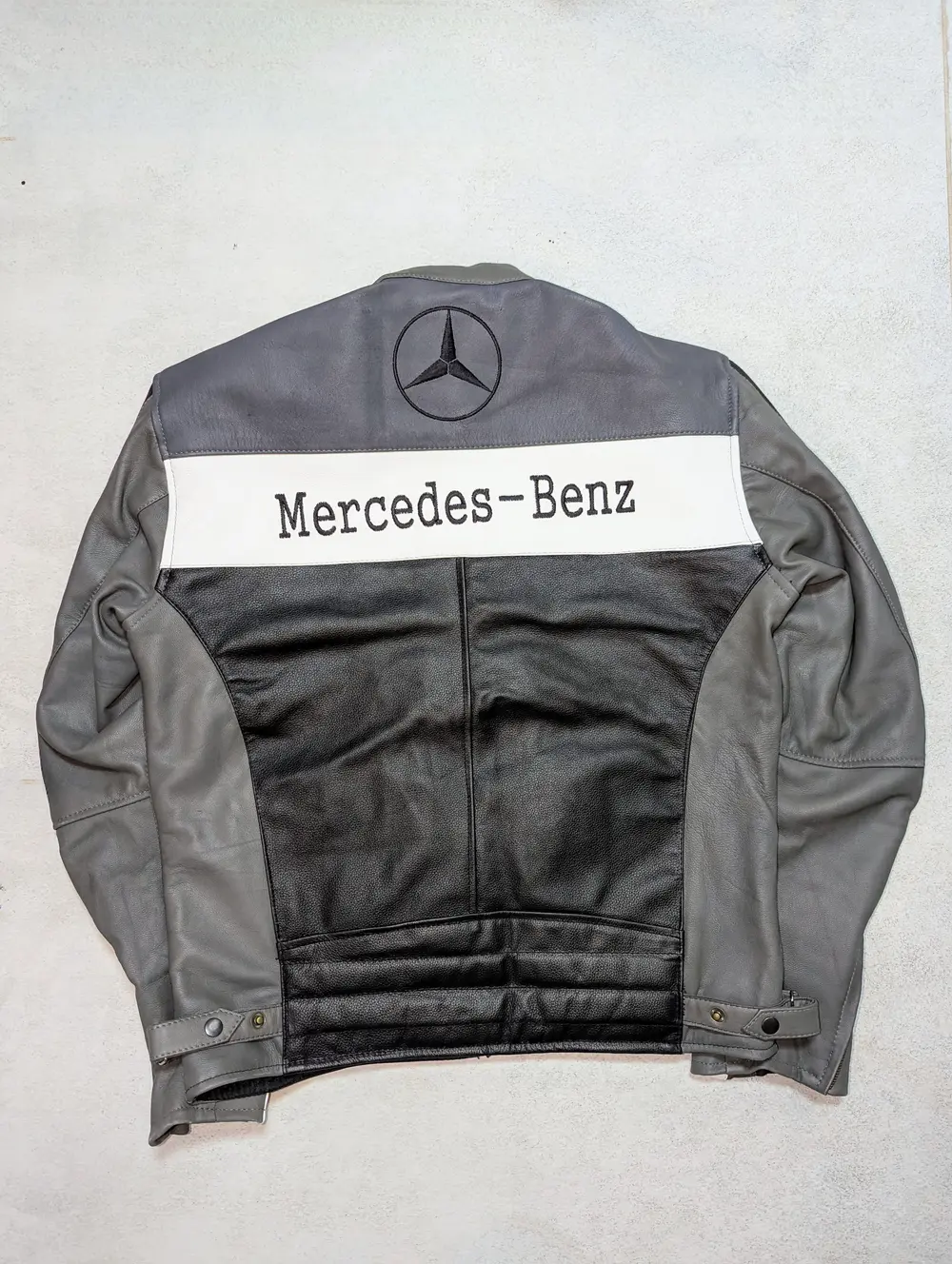 Mercedes McLaren F1 Racing Genuine Cowhide Leather Jacket - Image 2