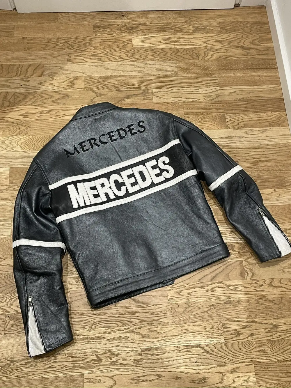 Mercedes F1 Race Leather Outerwear Jacket - Image 2