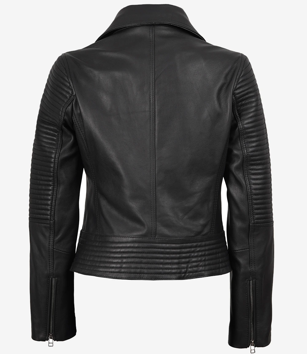 Women's Ferrari Nappa leather biker jacket - Image 5